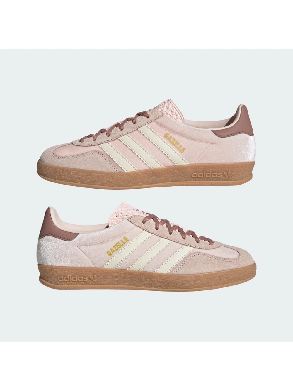 adidas Gazelle Low-Top Sneakers in Pale Pink, Cream & Gum - Picture 7 of 12